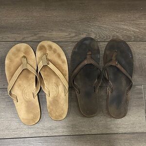 Rainbow Sandals - Tan and Dark Brown